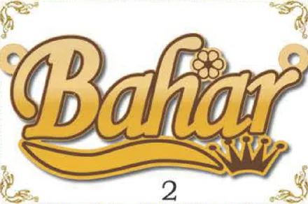Design 2 — Bahar, a custom gold name plate cut by Royal Jewelry