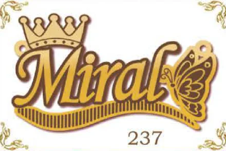 Design 237 — Miral, a custom gold name plate cut by Royal Jewelry