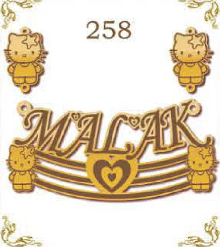Design 258 — Malak, a custom gold pendant cut by Royal Jewelry