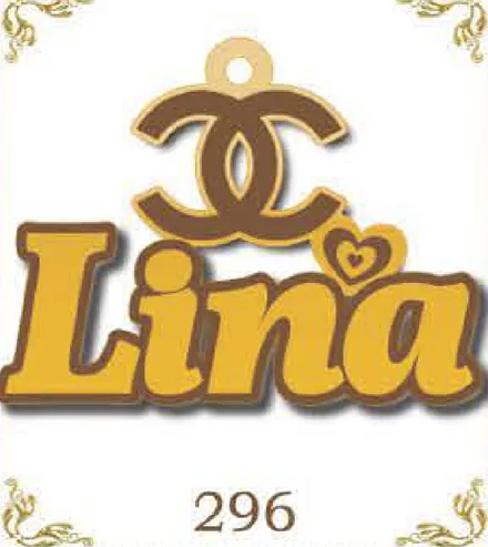 Design 296 — Lina, a custom gold pendant cut by Royal Jewelry