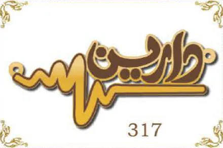 Design 317 — دارين, a custom gold name plate cut by Royal Jewelry