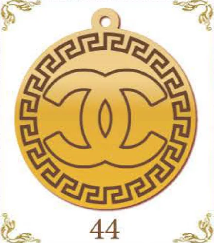 Design 44 — Chanel, a custom gold pendant cut by Royal Jewelry