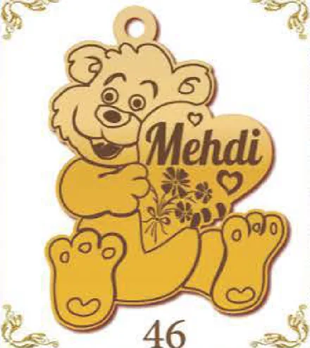 Design 46 — Mehdi, a custom gold pendant cut by Royal Jewelry