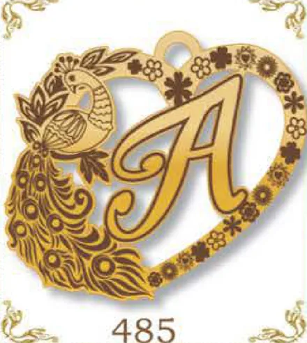 Design 485 — A, a custom gold pendant cut by Royal Jewelry