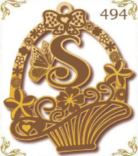 Design 494 — S, a custom gold pendant cut by Royal Jewelry