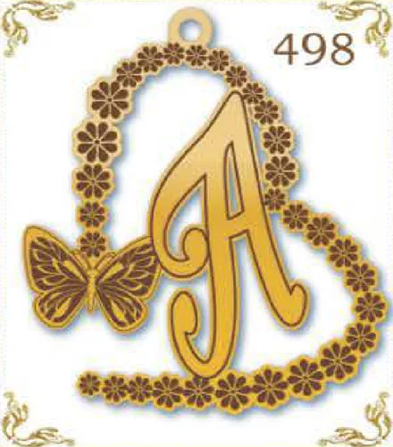 Design 498 — A, a custom gold pendant cut by Royal Jewelry