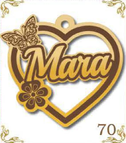 Design 70 — Mara, a custom gold pendant cut by Royal Jewelry