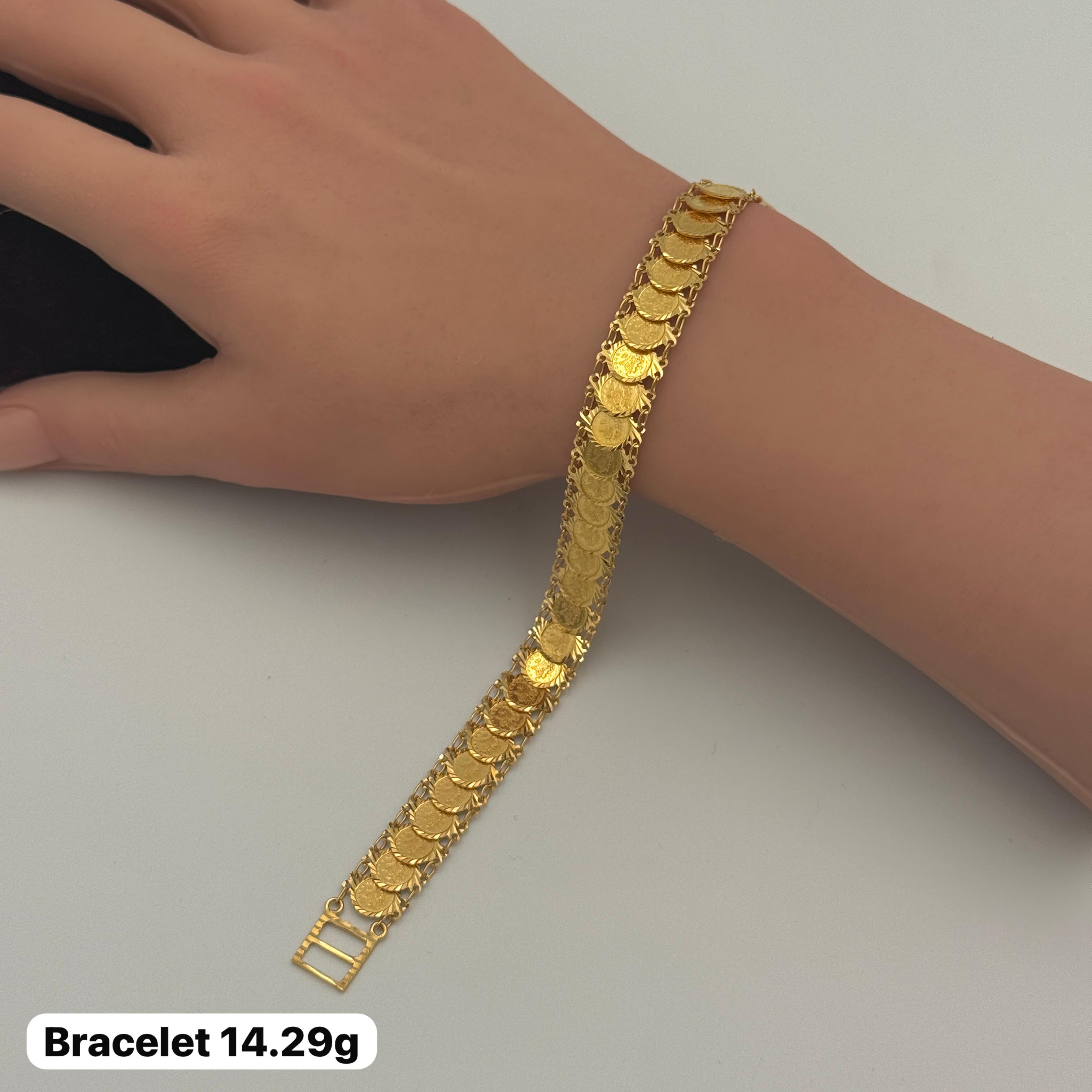 21K Gold Coins Bracelet