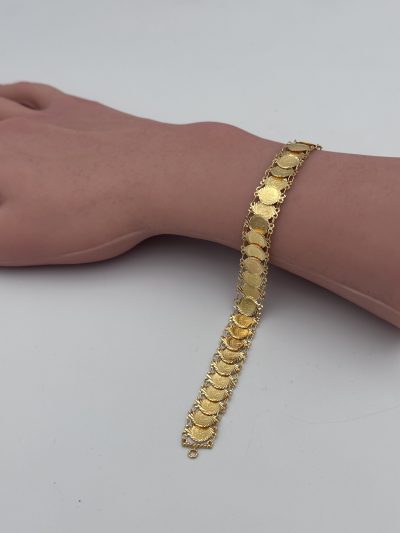 21K Gold Coin Bracelet