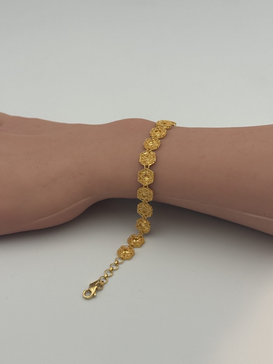 21K Gold Octagon Small Bracelet