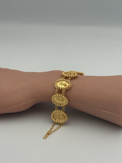 21K Gold Oval Rose Lightweight Bracelet