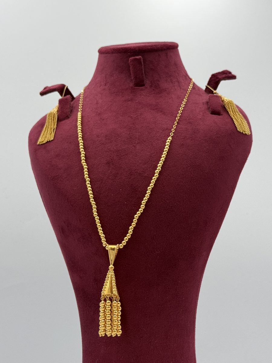 21K Gold Khaliji Dangling Half Set