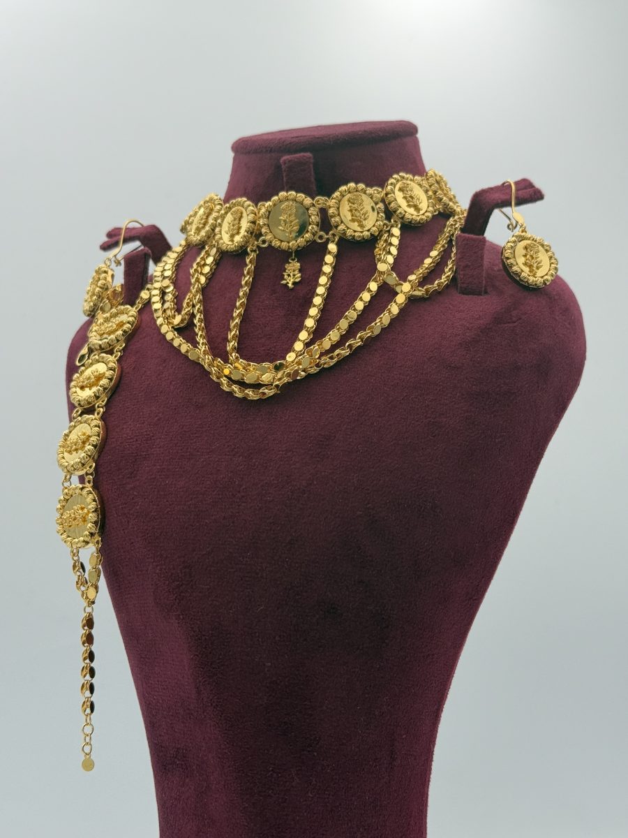 21K Gold Flower Set