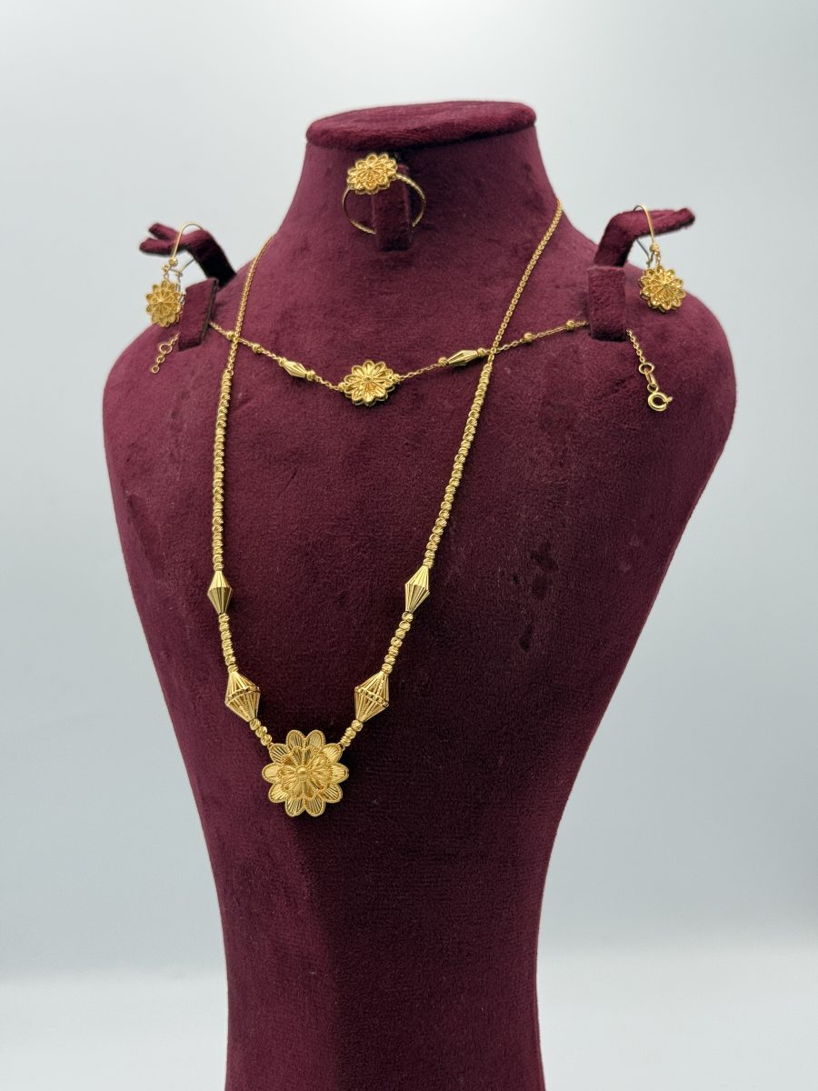 21K Gold Flower Set