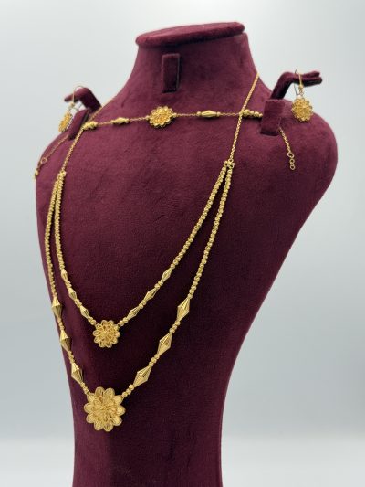 21K Gold Flower Set