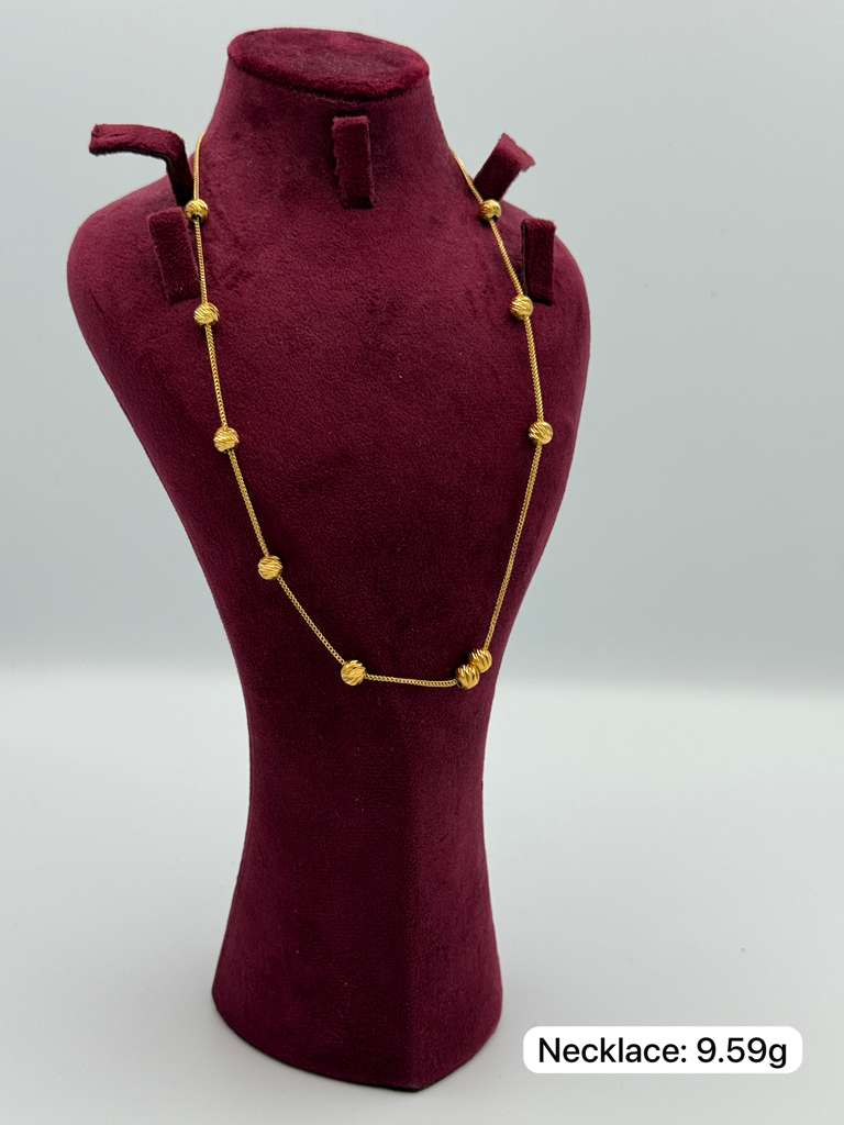 21K Gold Balls Necklace