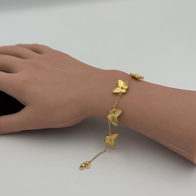 21K Gold Butterfly Bracelet — 21K gold, Royal Jewelry