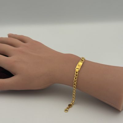 21K Gold Name Bracelet — 21K gold, Royal Jewelry