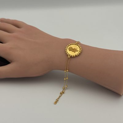 21K Gold Rose Bracelet — 21K gold, Royal Jewelry