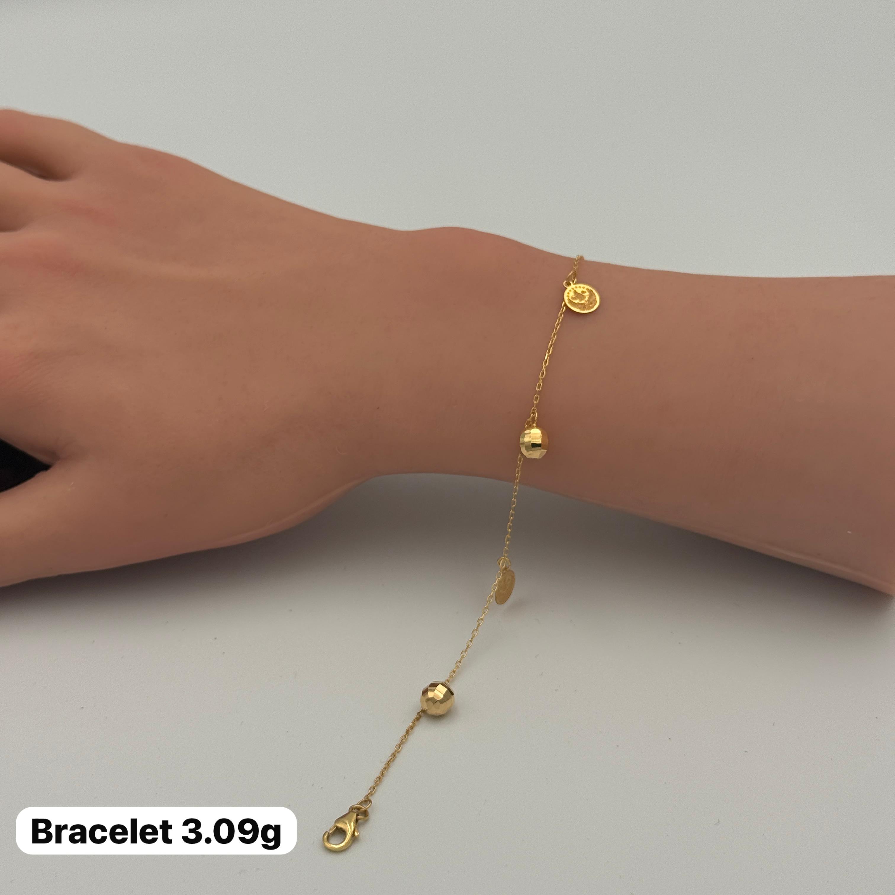 21K Gold Circle Bracelet