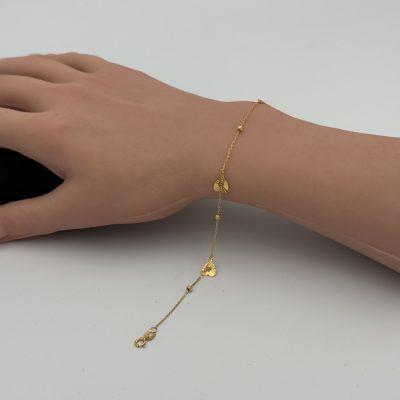 21K Gold Heart Bracelet — 21K gold, Royal Jewelry