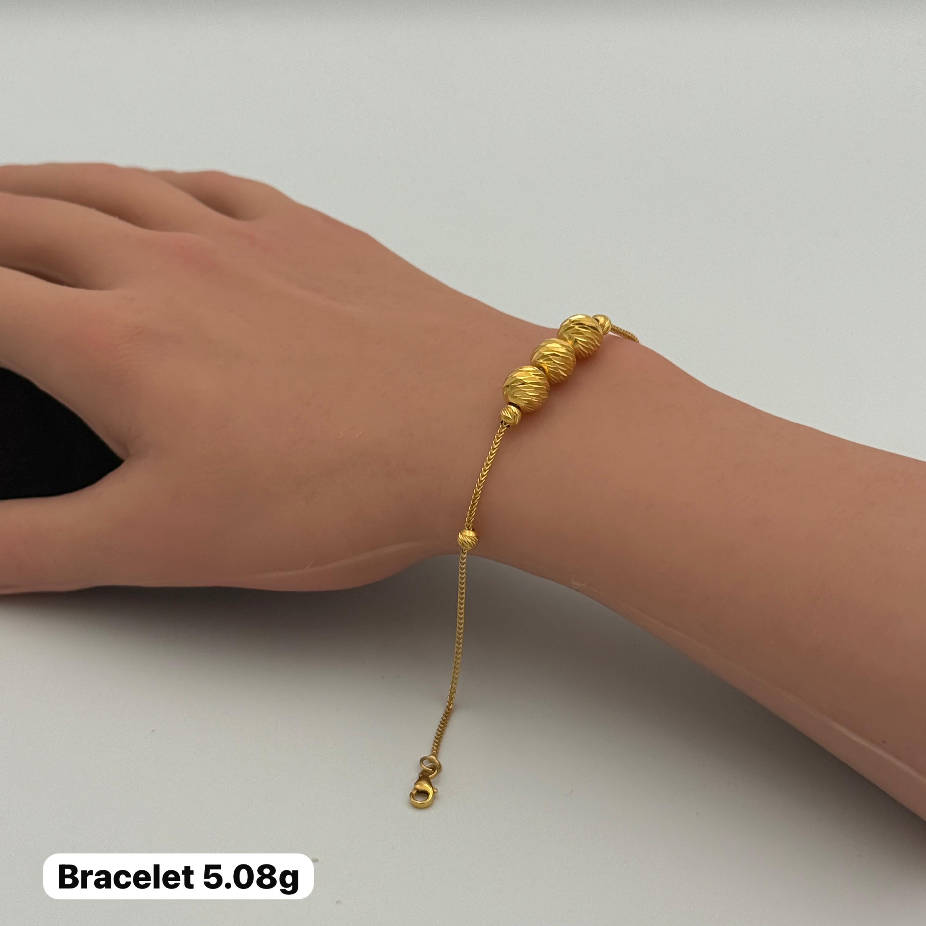 21K Gold Balls Bracelet