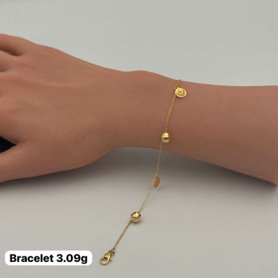 21K Gold Circle Bracelet — 21K gold, Royal Jewelry