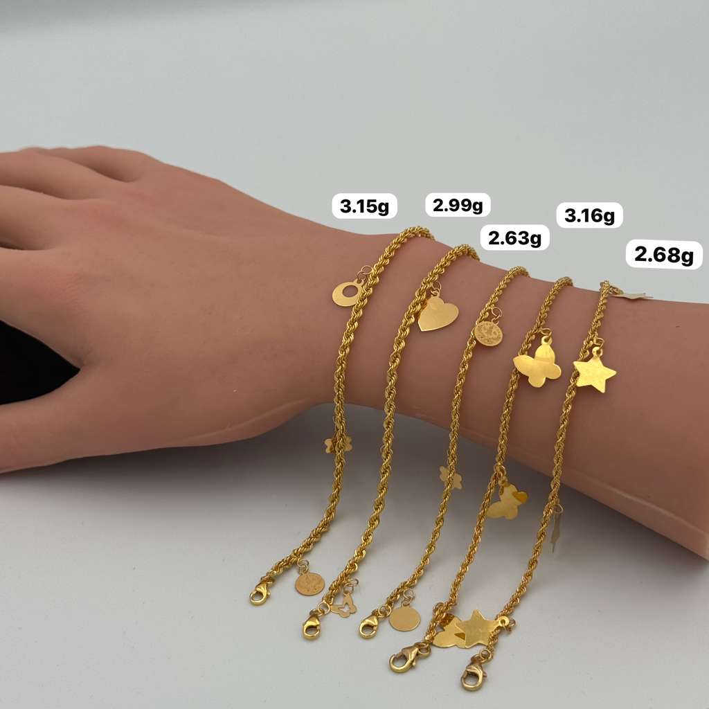 21K Gold Stars Bracelet