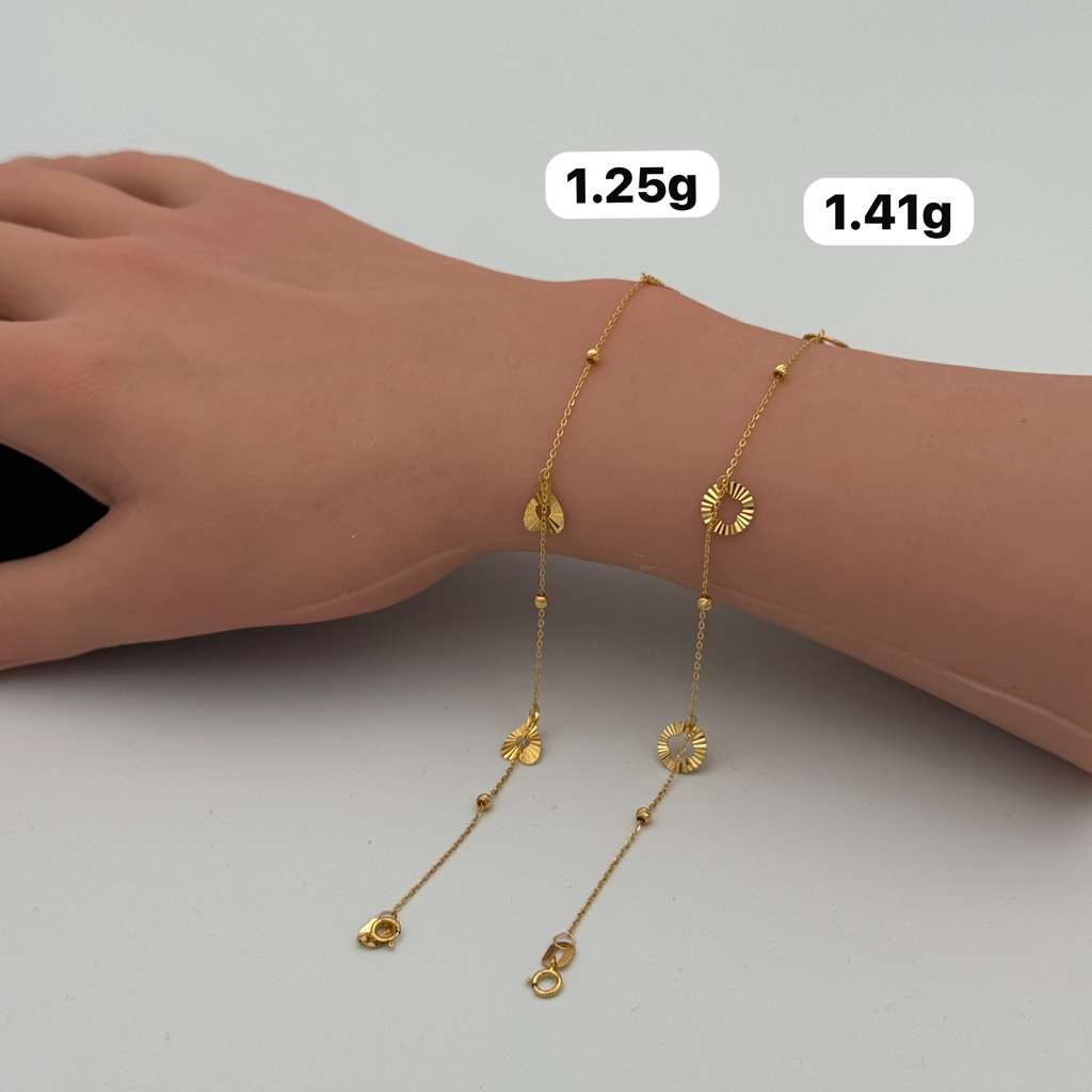 21K Gold Heart Bracelet