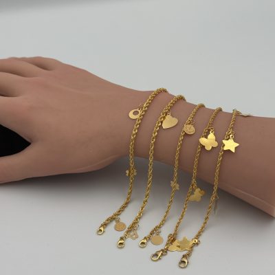 21K Gold Butterfly Bracelet — 21K gold, Royal Jewelry