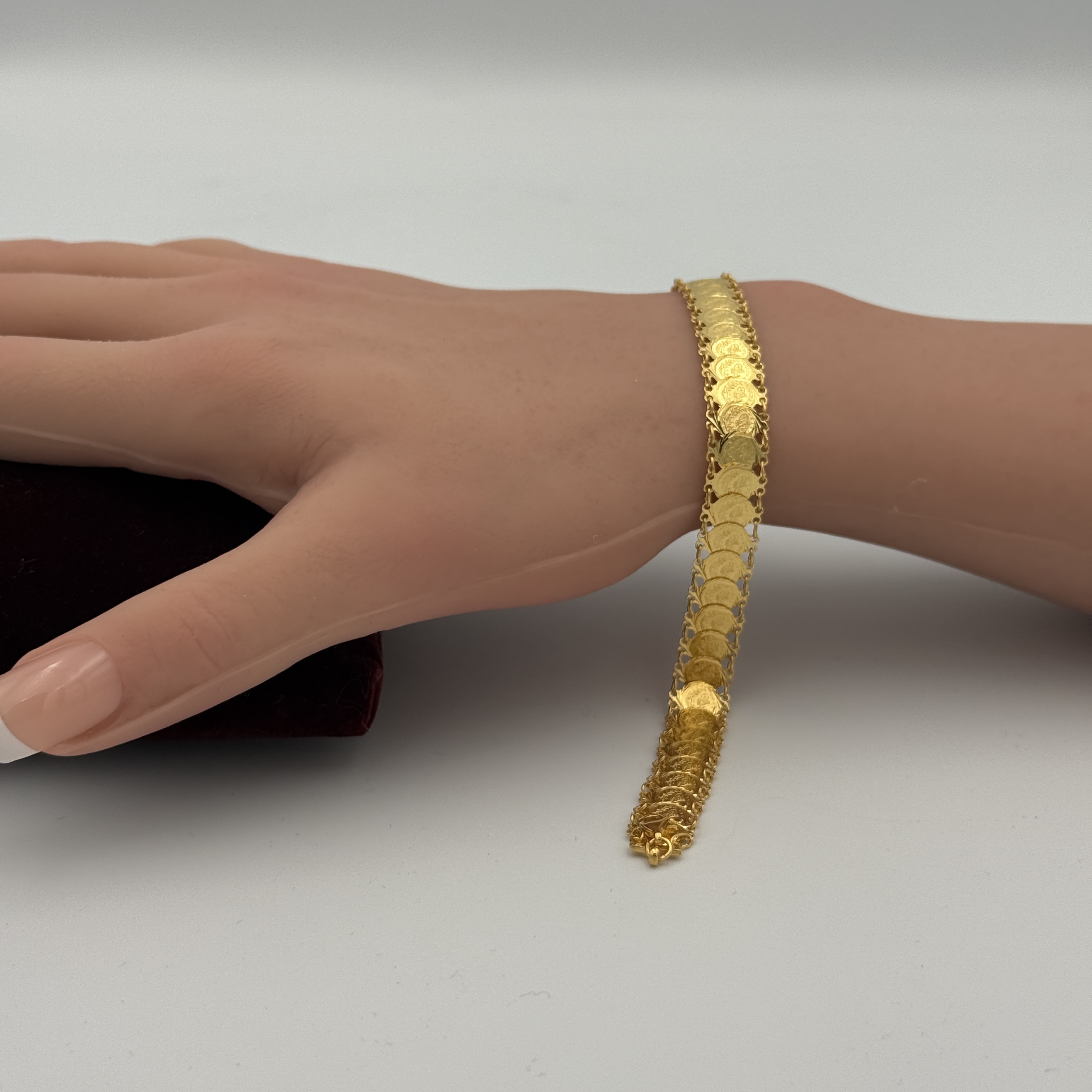 21K Gold Coin Bracelet