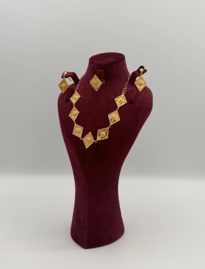 21K Gold Diamond Set — 21K gold, Royal Jewelry