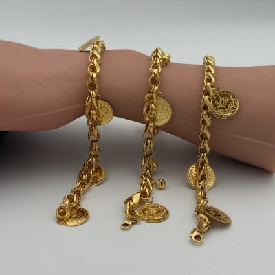 21K Gold Coins Bracelet — 21K gold, Royal Jewelry