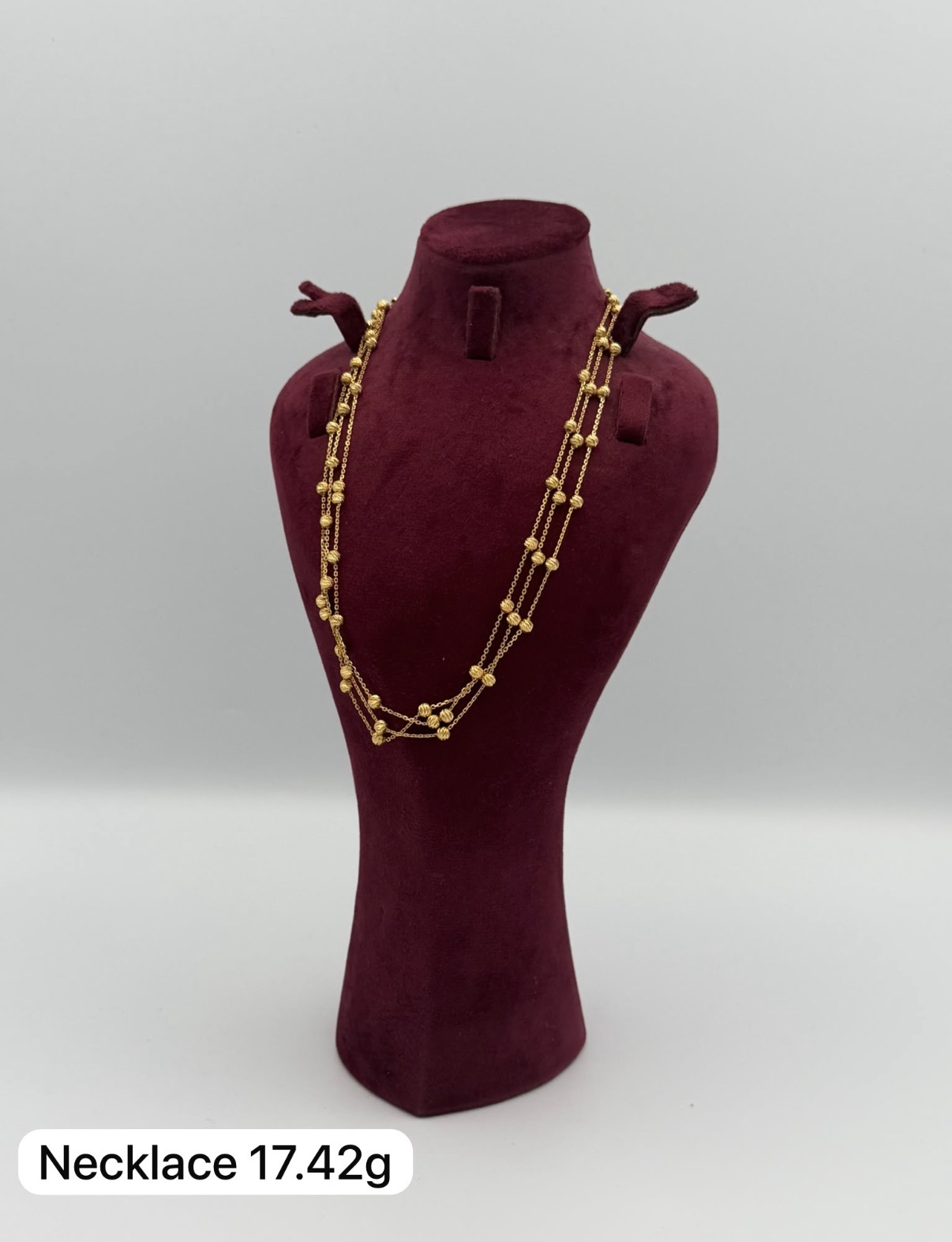 21K Gold Ball Layer Necklace