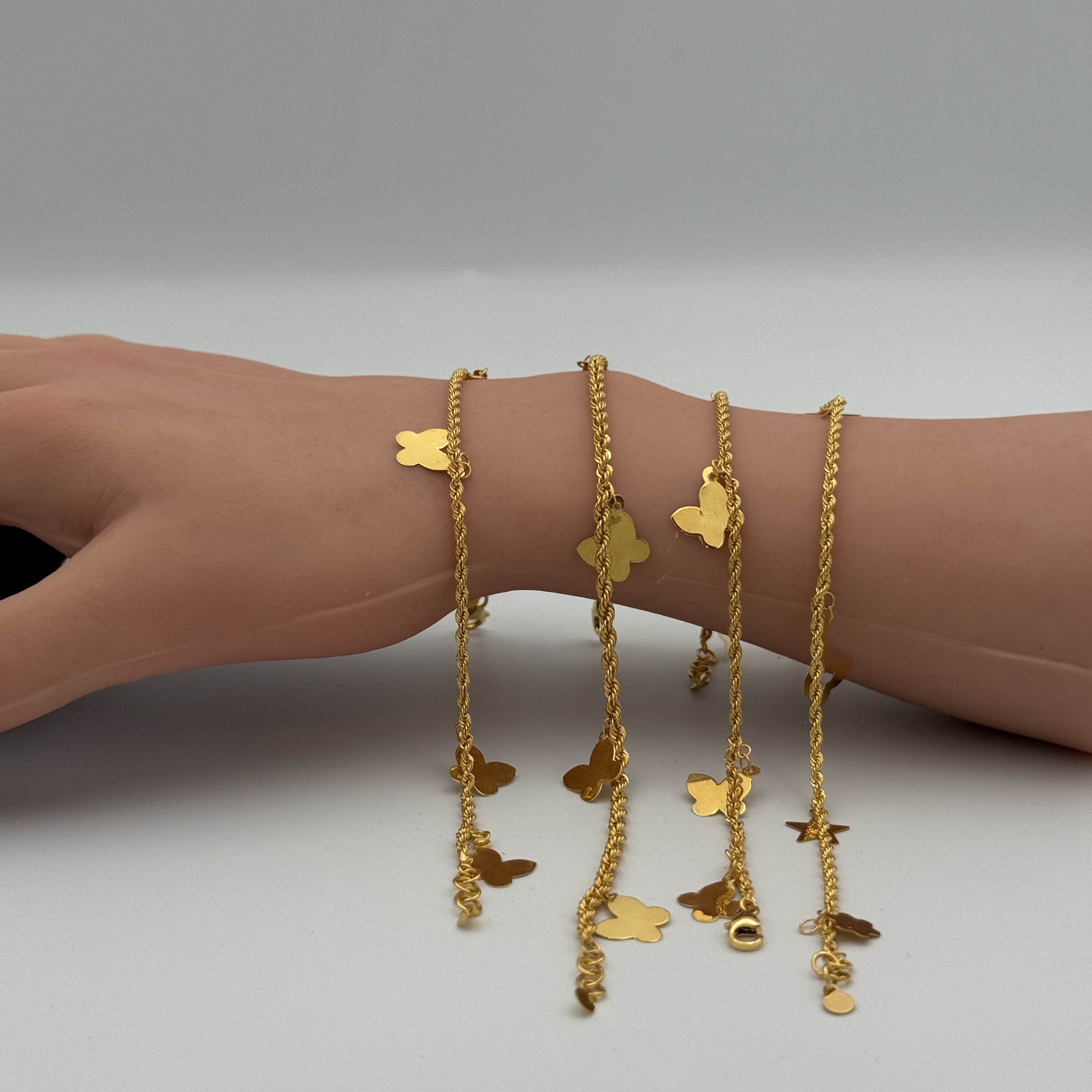 21K Gold Butterfly Bracelet