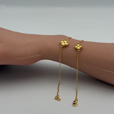 21K Gold Flower Bracelet — 21K gold, Royal Jewelry