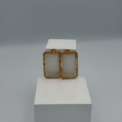 21K Gold Square Pendant — 21K gold, Royal Jewelry