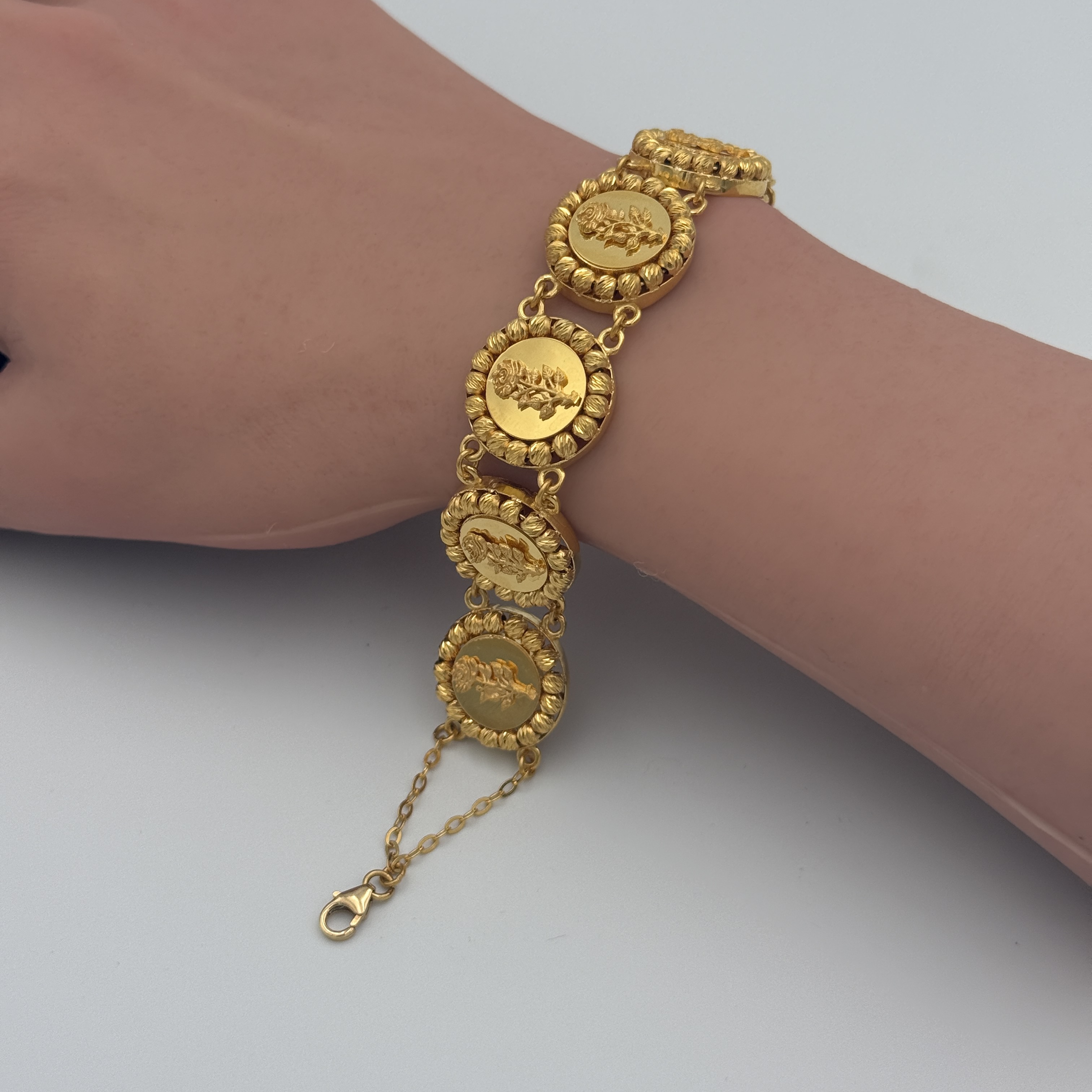 21K Gold Rose Bracelet