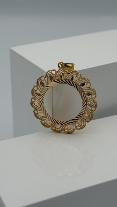 21K Gold Frame Pendant — 21K gold, Royal Jewelry