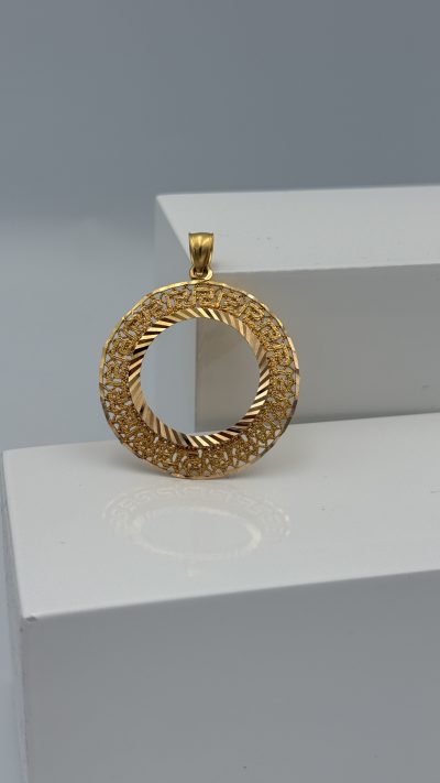 21K Gold Frame Pendant — 21K gold, Royal Jewelry