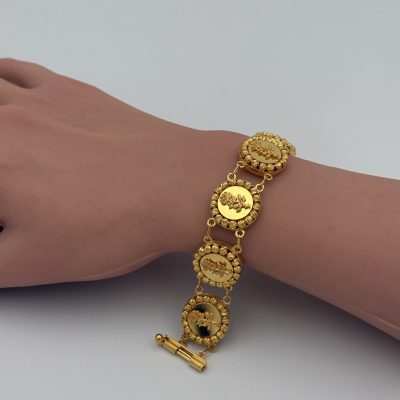21K Gold Rose Bracelet — 21K gold, Royal Jewelry