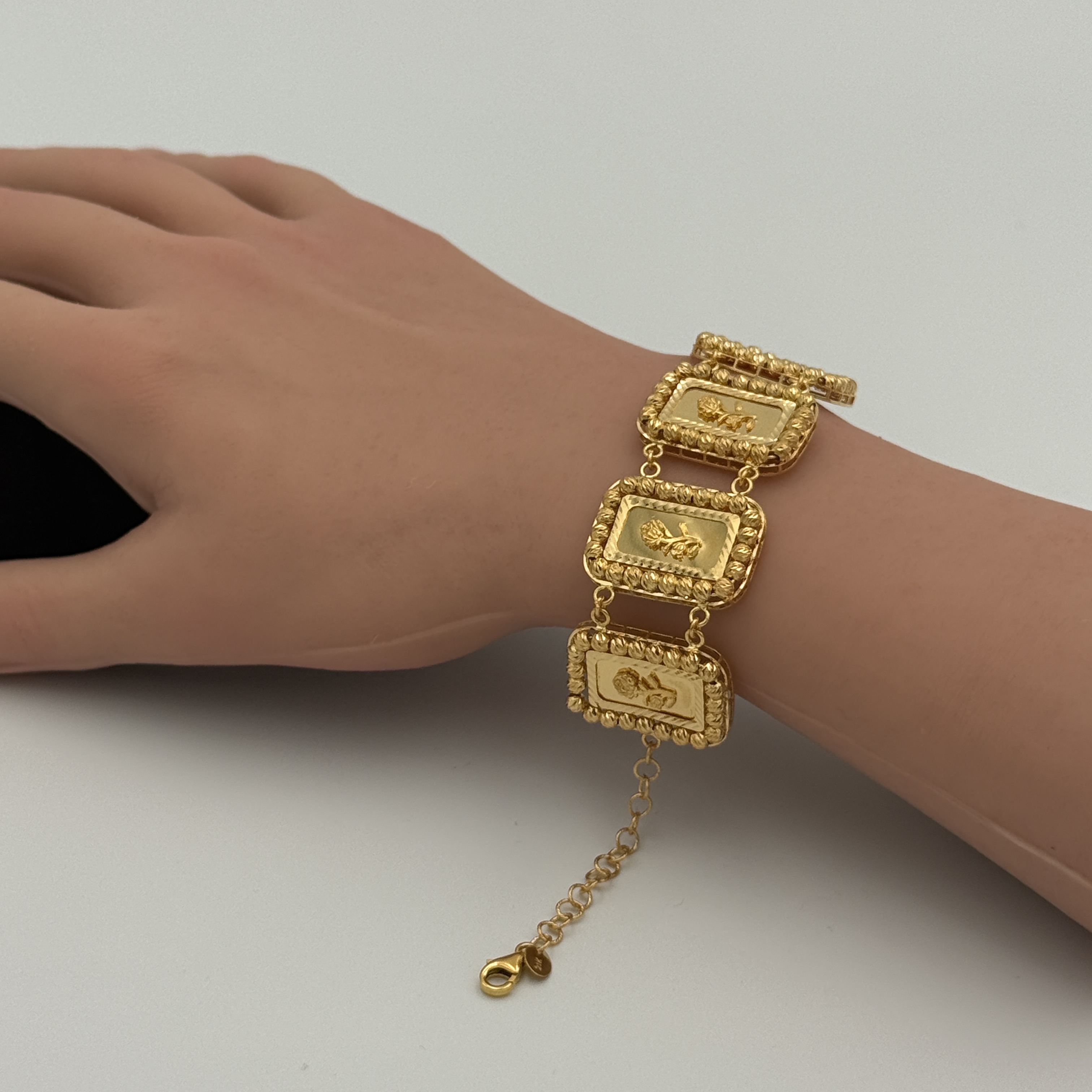 21K Gold Rose Bracelet