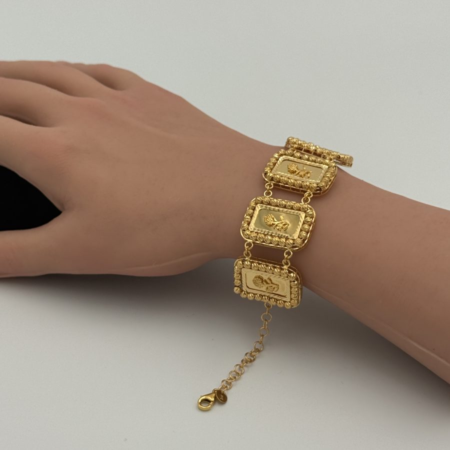 21K Gold Rose Bracelet