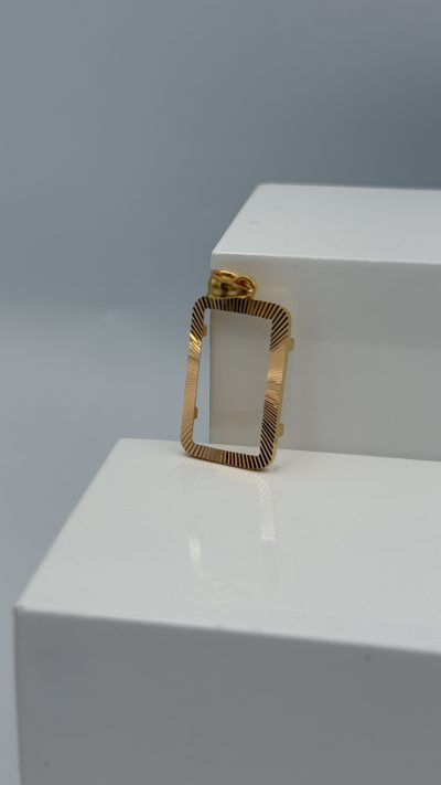 21K Gold Frame Pendant — 21K gold, Royal Jewelry
