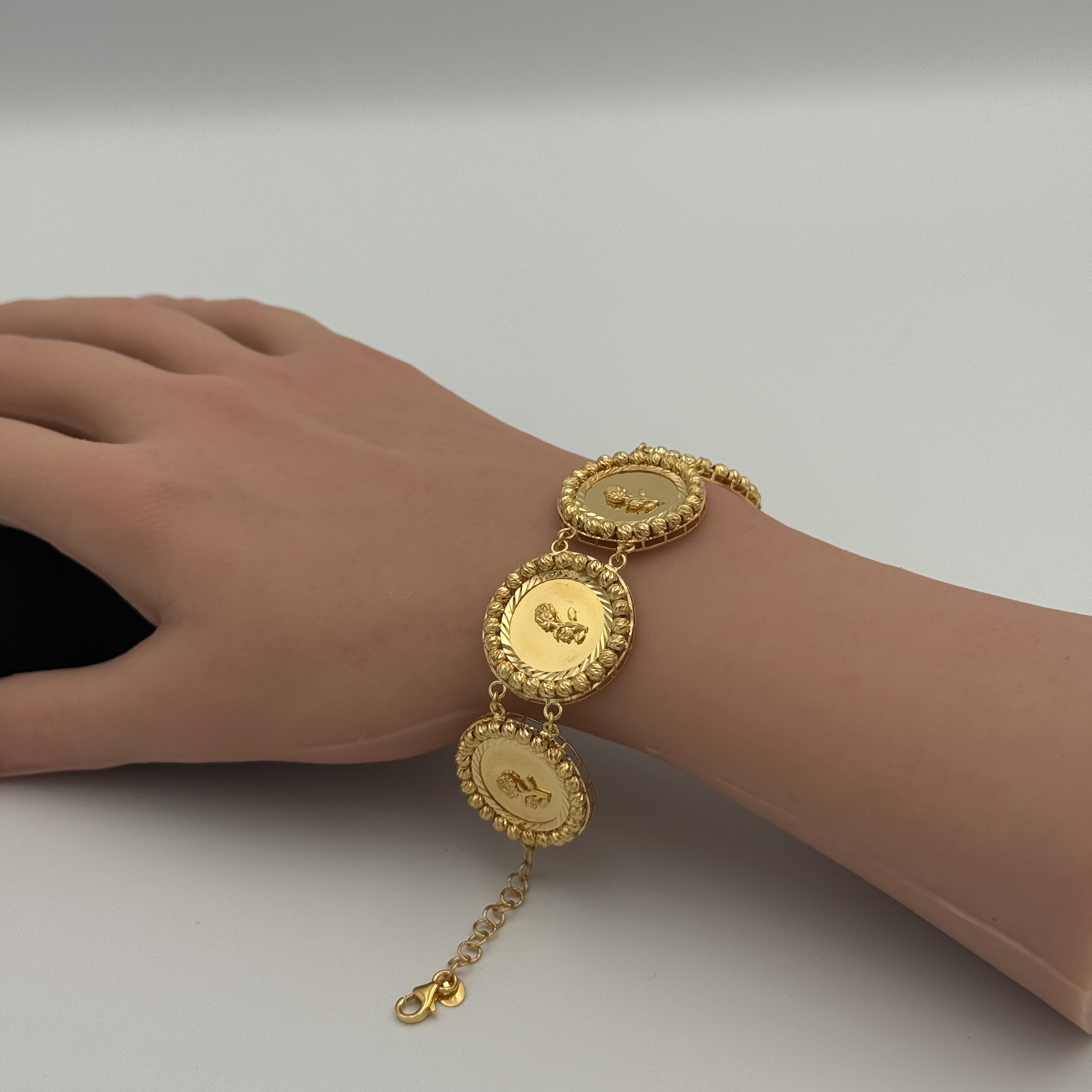 21K Gold Rose Bracelet