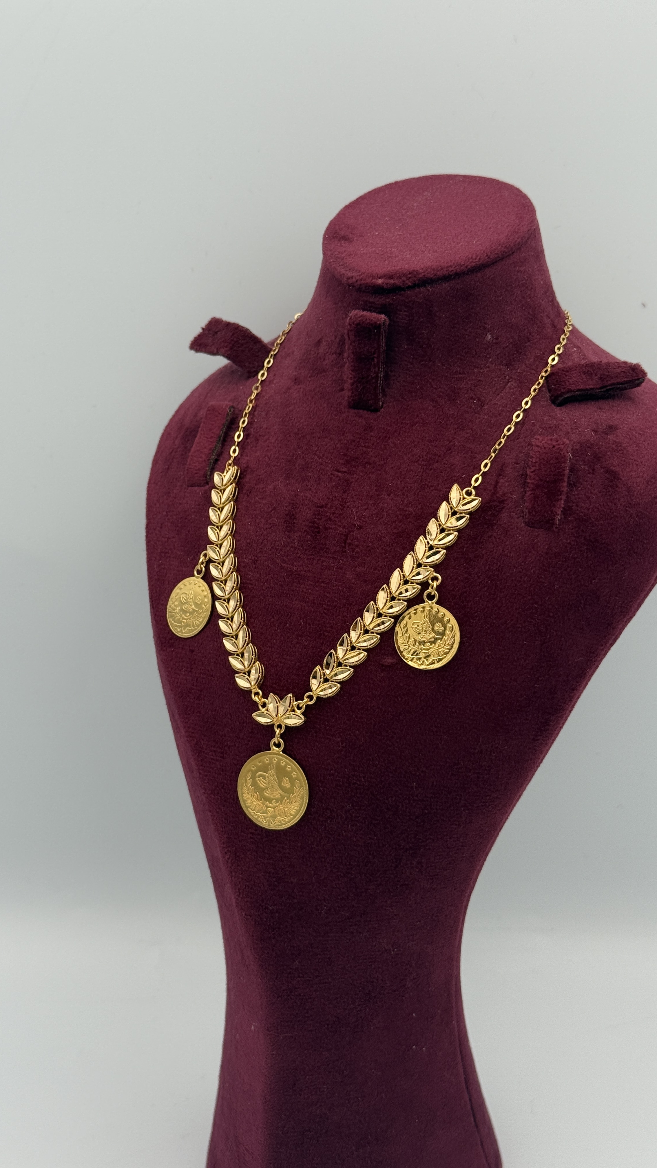 21K Gold Lira Necklace