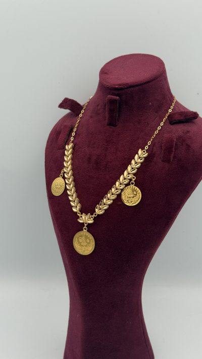 21K Gold Lira Necklace — 21K gold, Royal Jewelry