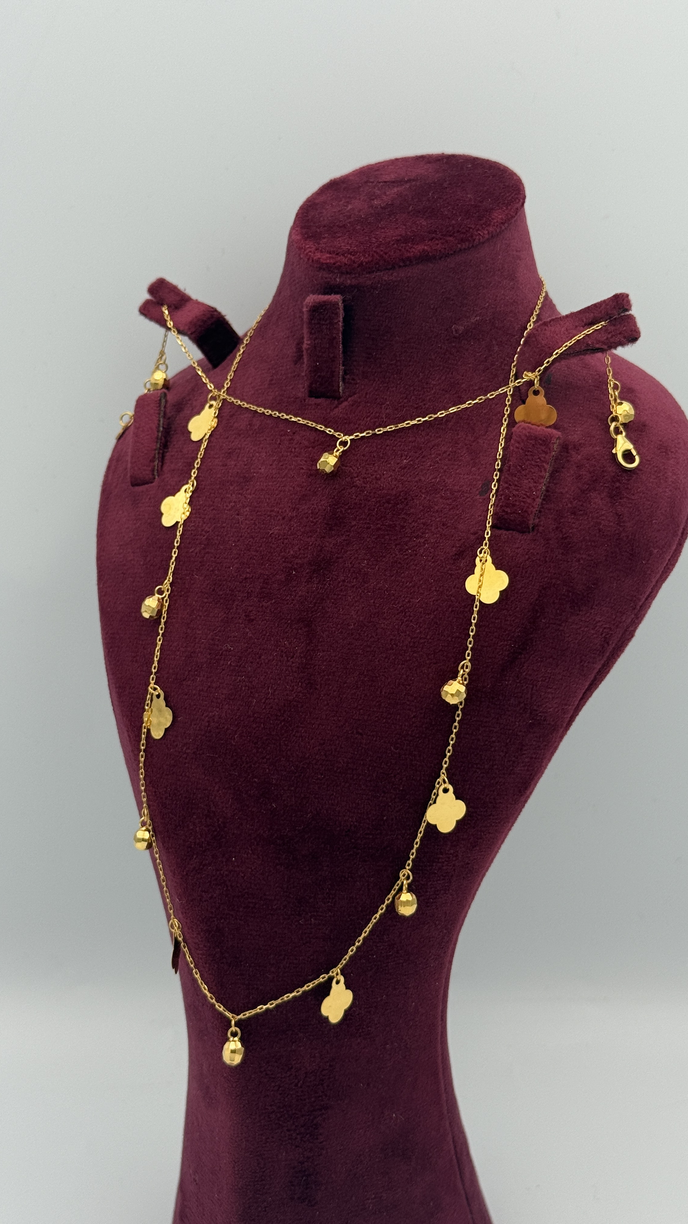 21K Gold Flower Necklace
