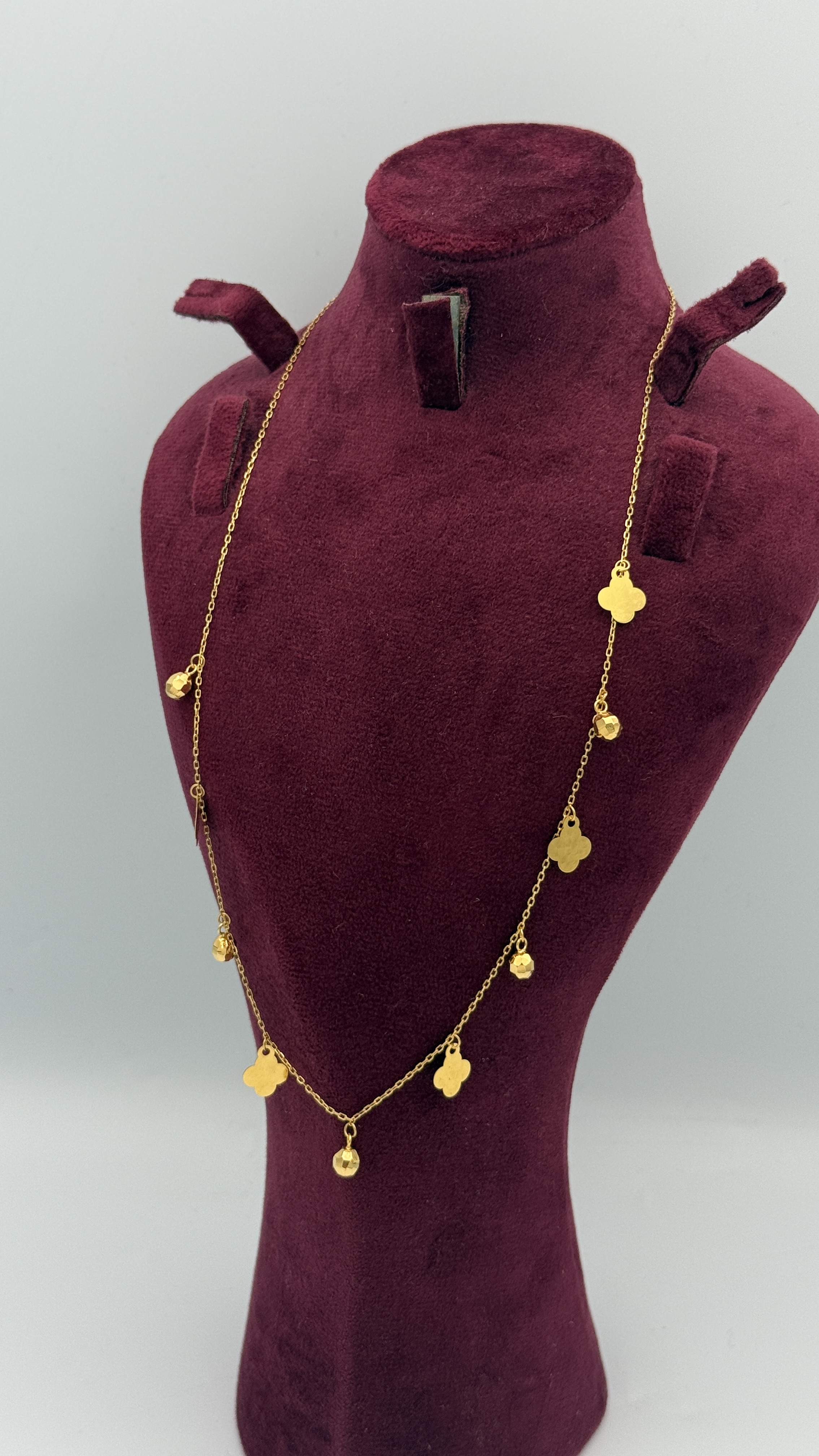 21K Gold Flower Necklace