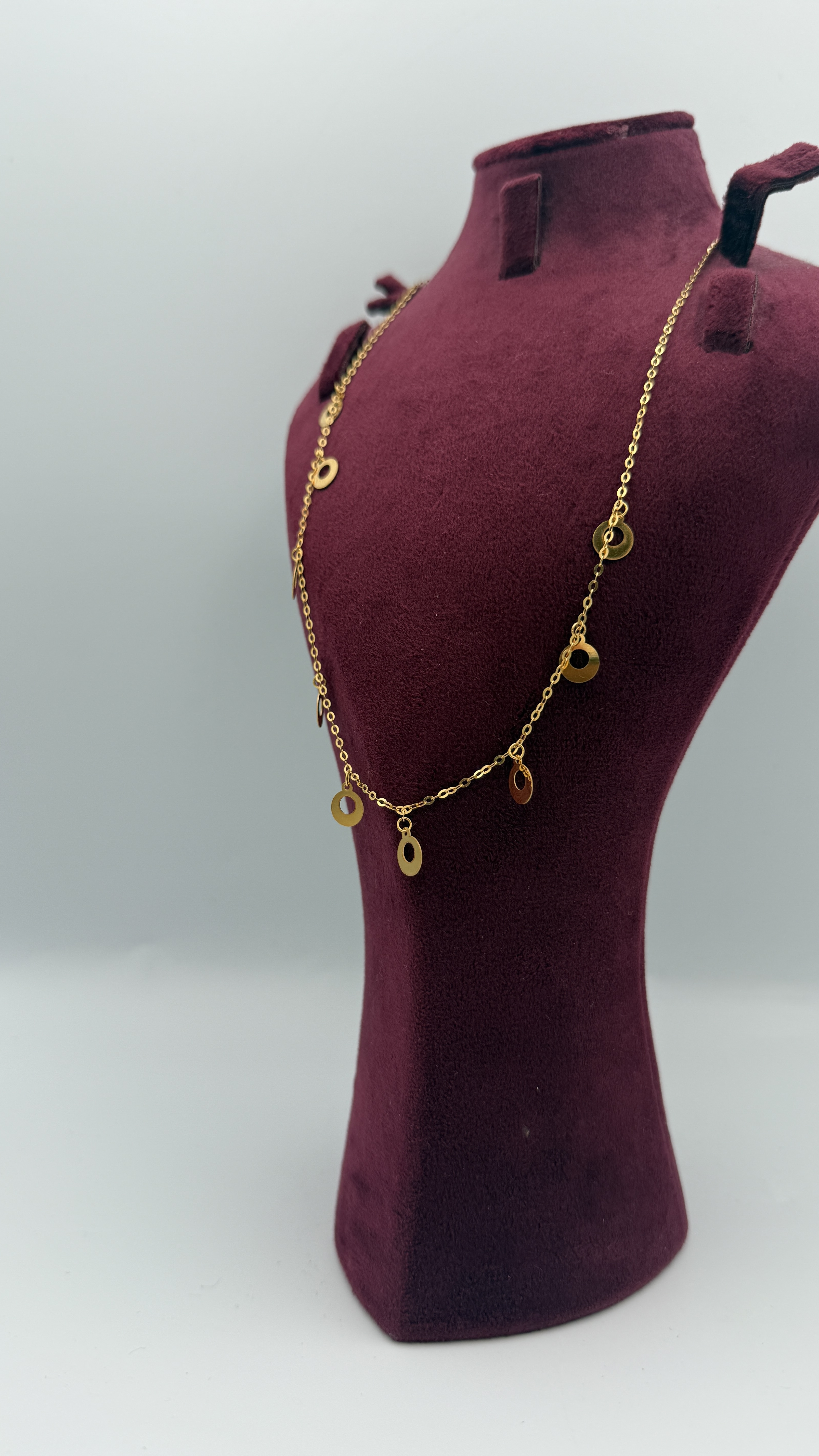 21K Gold Circle Necklace